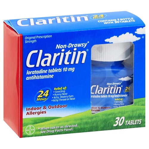 Image for Claritin Allergies, Indoor & Outdoor, Non-Drowsy, Original Prescription Strength, Tablets,30ea from HomeTown Pharmacy - Stockbridge