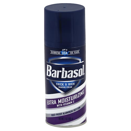 Image for Barbasol Shaving Cream, Thick & Rich, Extra Moisturizing with Vitamin E ,7oz from HomeTown Pharmacy - Stockbridge
