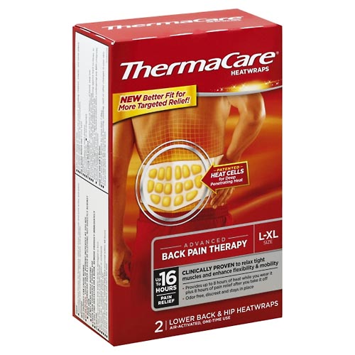 Image for ThermaCare Heatwraps, Lower Back & Hip, L-XL Size,2ea from HomeTown Pharmacy - Stockbridge