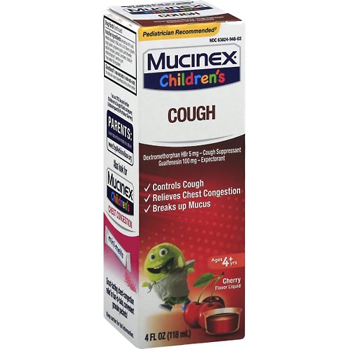 Image for Mucinex Cough, Cherry, Liquid, Children's,4oz from HomeTown Pharmacy - Stockbridge