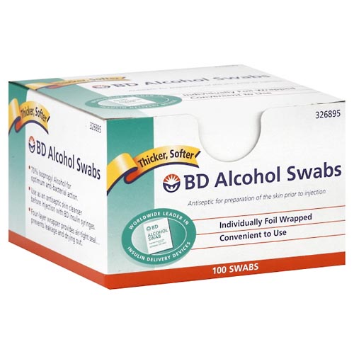 Image for BD Alcohol Swabs,100ea from HomeTown Pharmacy - Stockbridge