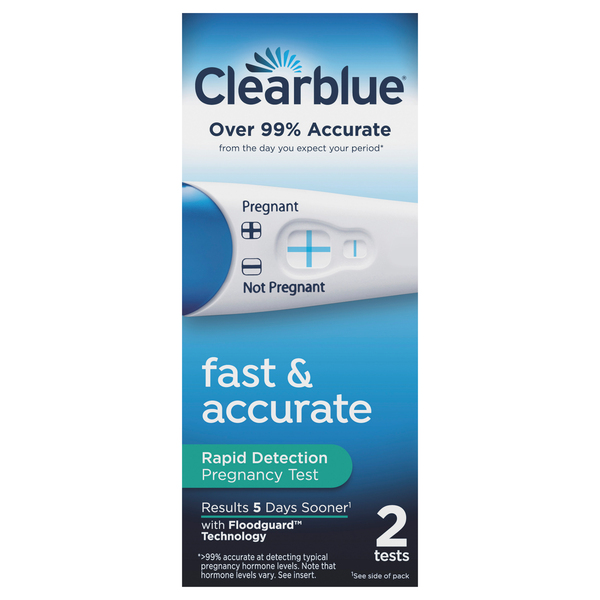 Image for Clearblue Pregnancy Test, Rapid Detection,2ea from HomeTown Pharmacy - Stockbridge